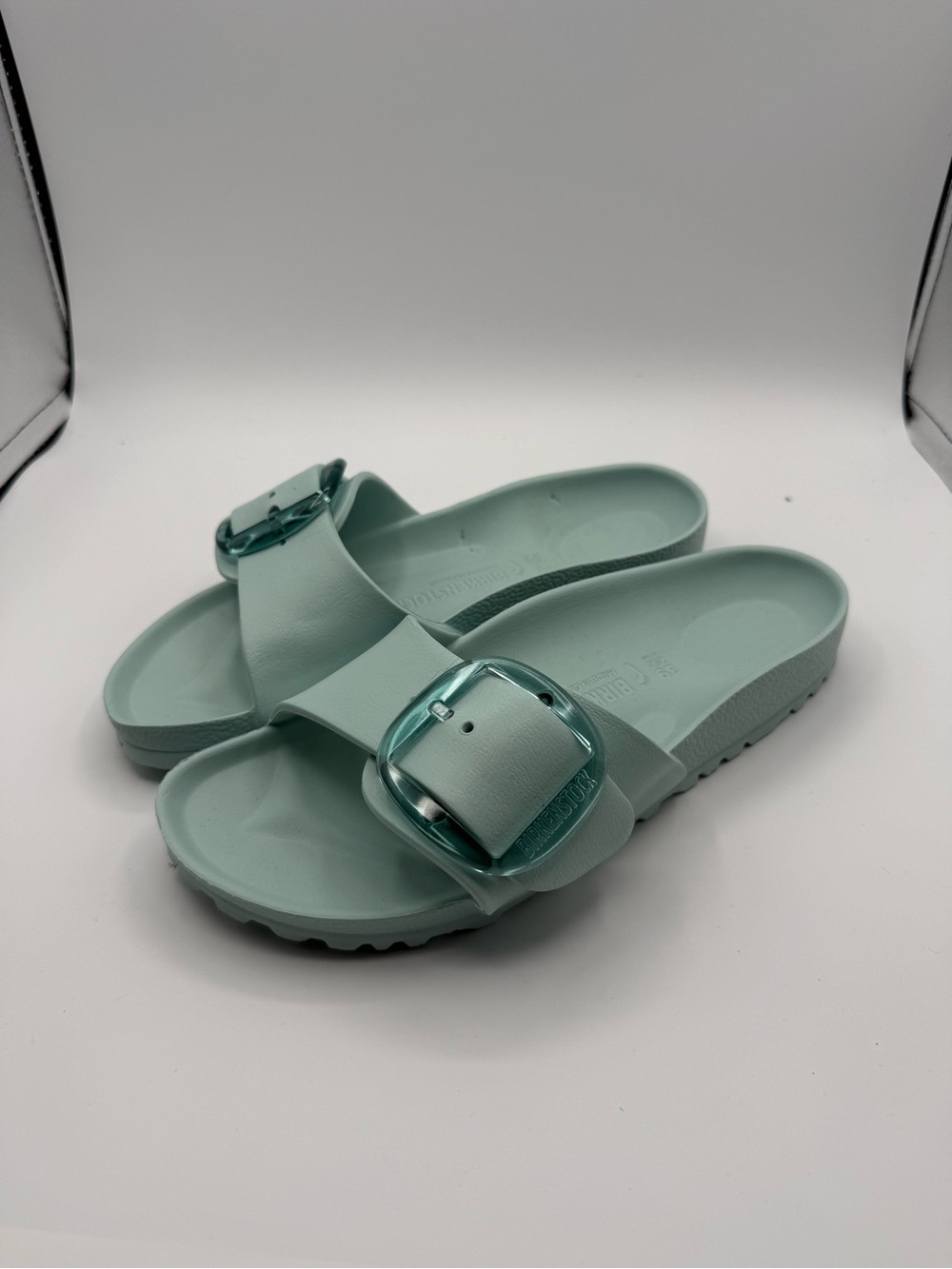 Birkenstock Madrid Big Buckle Women's Sandals Surf Green, EU 39 US 8, Medium